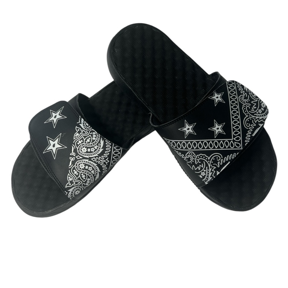 Islide NWOB Black and White Patterned Women's Sandals size 8